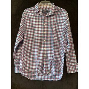 Vineyard Vines Slim‎ Fit Whale Shirt Plaid Button Down Cotton Medium